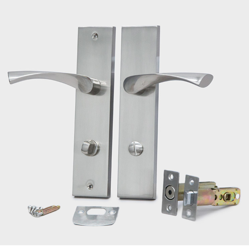 6202 Långt plattlås med spaklåsets tubular spak, zinklegering modern dörrhandtag