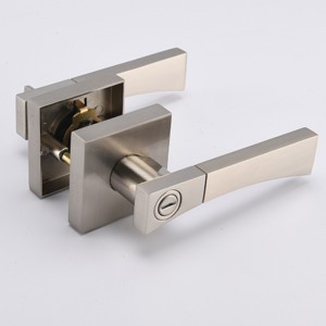 S7810 Modern design Privacy Door Spake Handle Lock för badrum, sovrumssatinnickelfinish