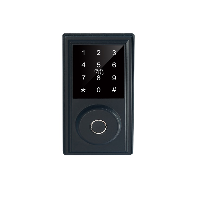 3002 Smart Lock för ytterdörren med pekskärmens knappsats och fingeravtryck, elektroniskt smart dörrlås Deadbolt