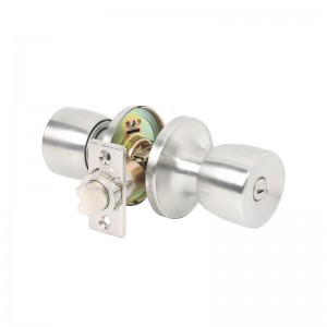 2503 Privacy Door Knob Set, Tulpan Style Interior Doar Handle Lock med avtagbar spärrplatta,nyckelfri dörrknapp för sovrum eller badrum, satinnickel