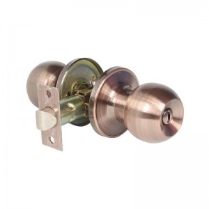 2501 Privacy Door Knob för sovrum och badrum, inrenyckelfri kuldörrlås- Antique Copper