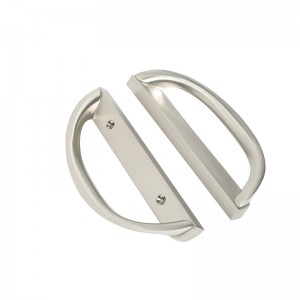 Glidande uteplatsdörrhandtag, D-form, icke-keyed (passar 3-15/16 ”hålavstånd)